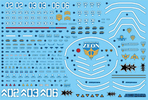 Delpi Water Decal For MG Black Tri-Stars Zaku 2 - A-Z Toy Hobby