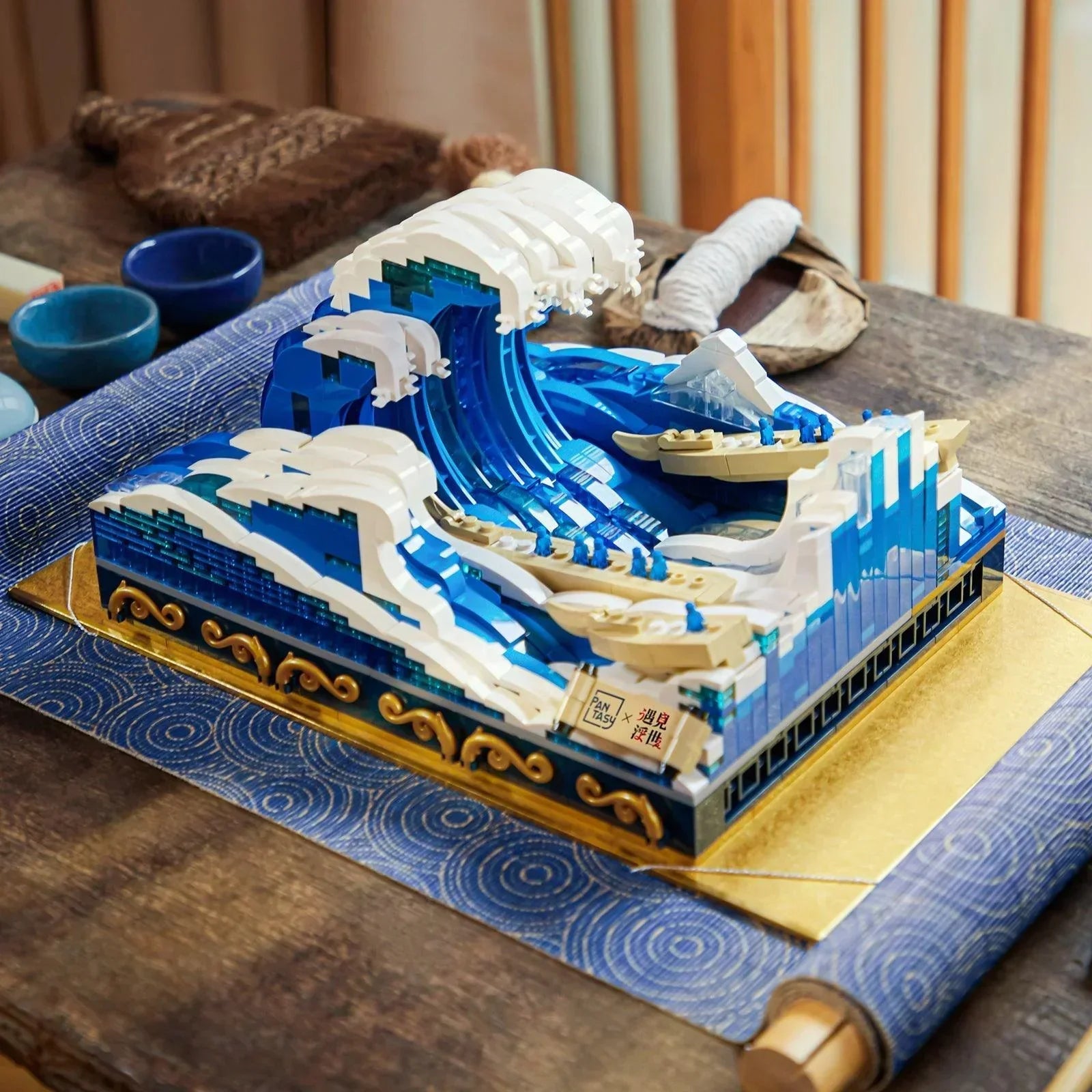 Pantasy UKIYO-E Kanagawa Surfing Brick Kit - A-Z Toy Hobby