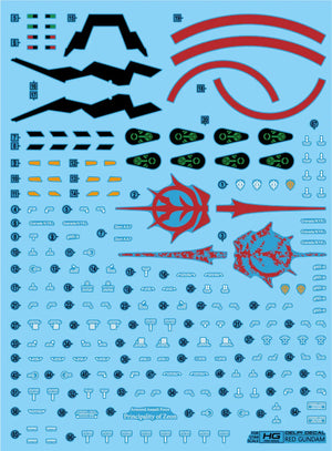Delpi Water Decal For HG Red Gundam - A-Z Toy Hobby
