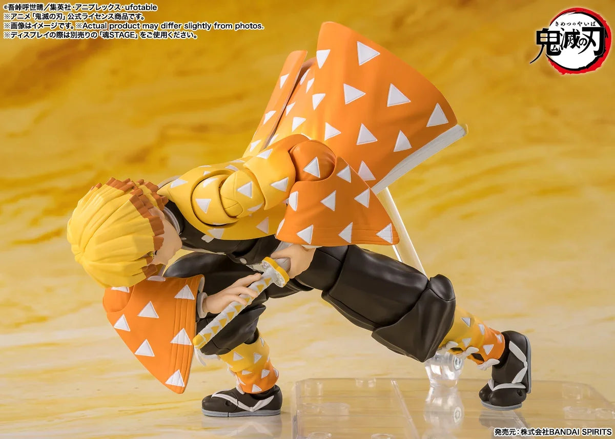 Tamashii Nations Zenitsu Agatsuma Demon Slayer: Kimetsu no Yaiba S.H.Figuarts Action Figure