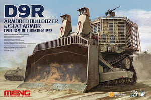 Meng SS-010 D9R Armored Bulldozer with Slat Armor 1/35 Model Kit - A-Z Toy Hobby