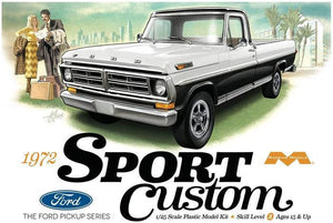 Moebius 1220 1972 Ford Sport Custom Pickup 1/25 Model Kit - A-Z Toy Hobby
