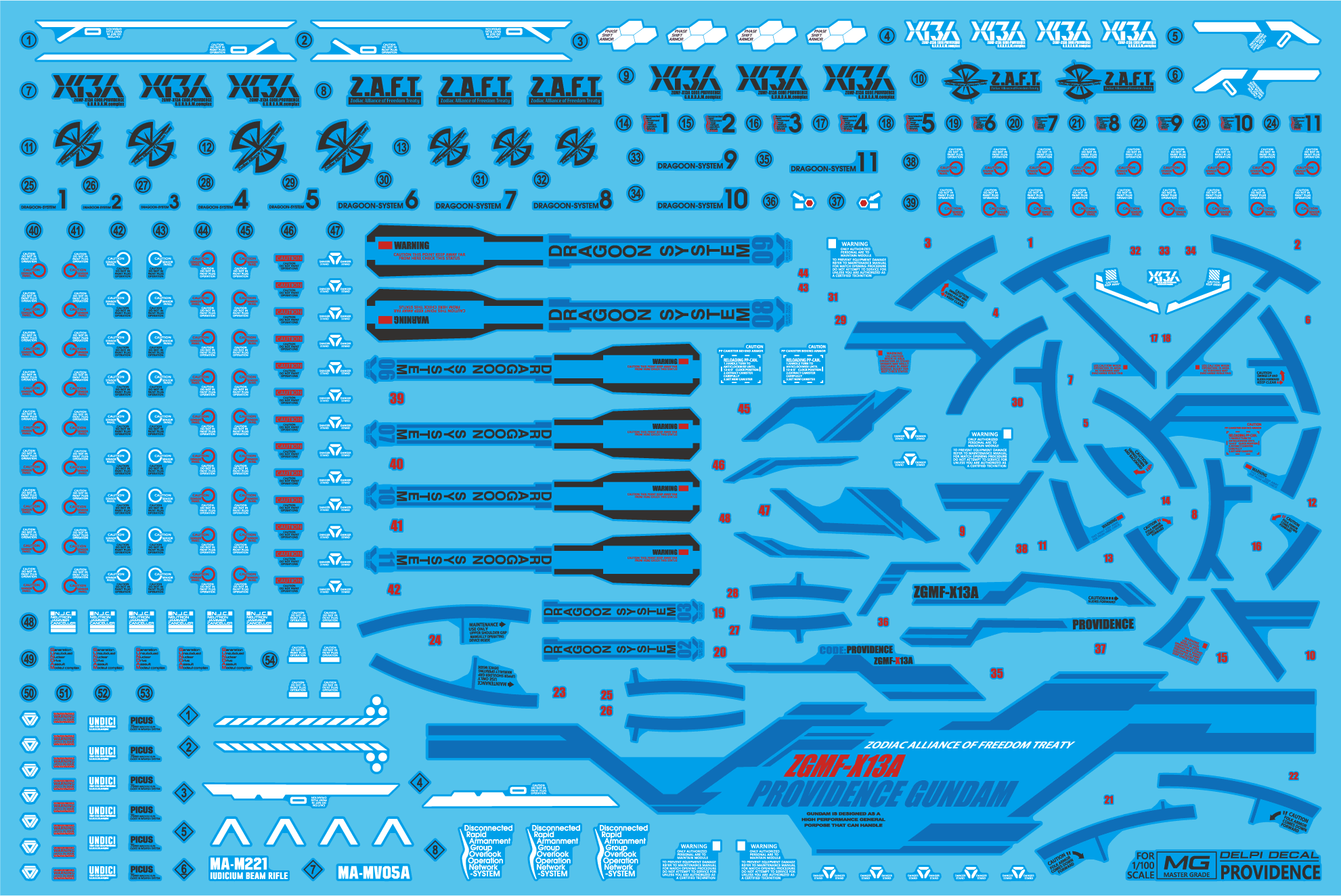 Delpi Water Decal For MG Providence - A-Z Toy Hobby