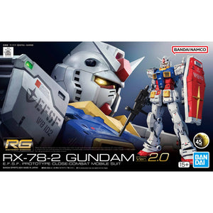 Bandai 40 RX-78-2 Gundam Ver. 2.0 RG 1/144 Model Kit - A-Z Toy Hobby