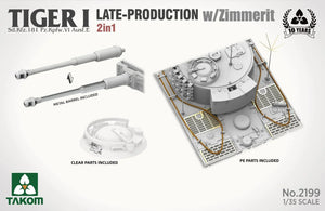 Takom 2199 Tiger I Late Production w/Zimmerit (Late/Late Command) 2 in 1 1/35 Model Kit - A-Z Toy Hobby