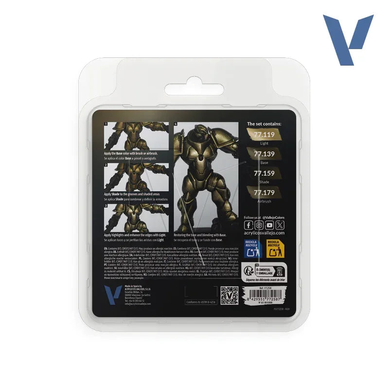 Vallejo 77258 True Metallic Metal Aged Metal Paint Set