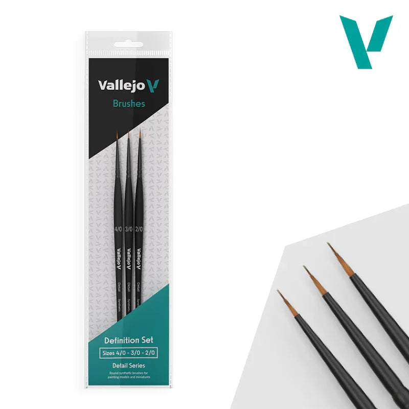 Vallejo B02990 Detail Definition Brush Set - A-Z Toy Hobby