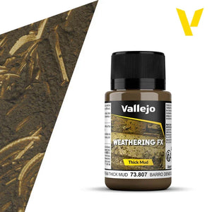 Vallejo 73807 Weathering FX European Thick Mud 40ml - A-Z Toy Hobby