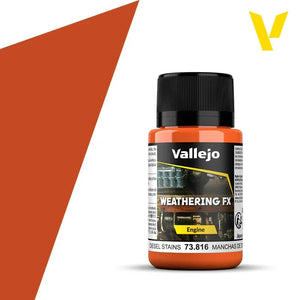 Vallejo 73816 Weathering FX Diesel Stains 40ml - A-Z Toy Hobby
