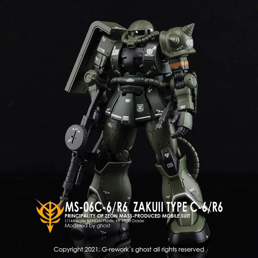 G-Rework Water Decal For HG GTO Zaku II Type C-6/R6 - A-Z Toy Hobby