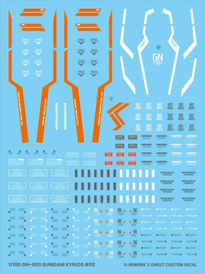 G-Rework Water Decal For MG Kyrios - A-Z Toy Hobby