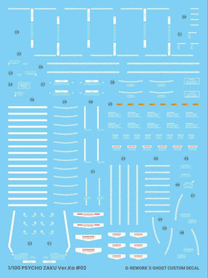 G-Rework Water Decal For MG Psycho Zaku Ver. Ka - A-Z Toy Hobby