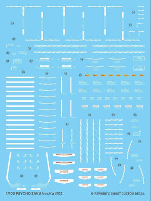G-Rework Water Decal For MG Psycho Zaku Ver. Ka - A-Z Toy Hobby