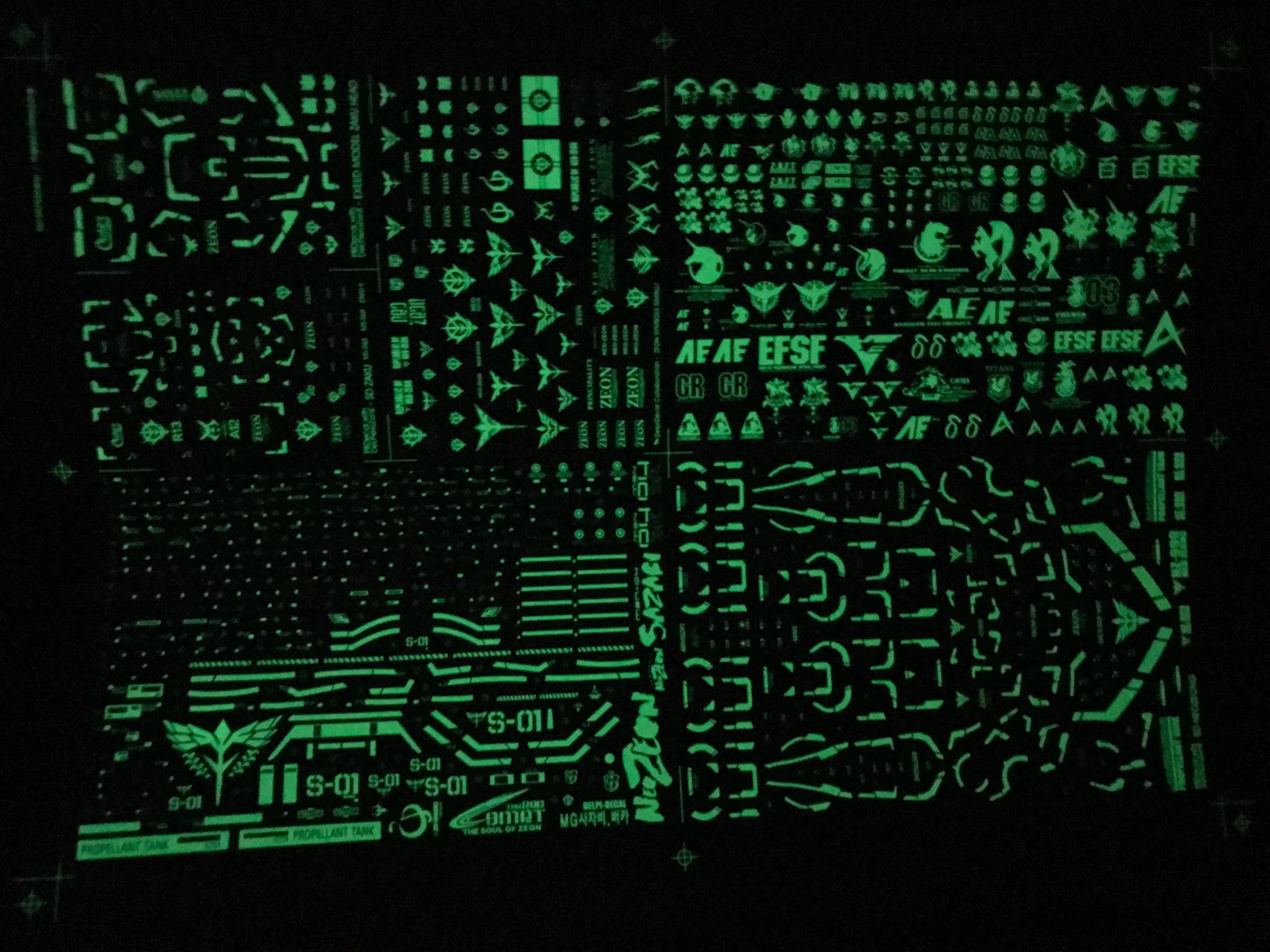 Delpi Luminous Water Decal For MG Sazabi - A-Z Toy Hobby