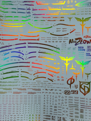 Delpi Gold Holo Water Decal For HG Nightingale - A-Z Toy Hobby