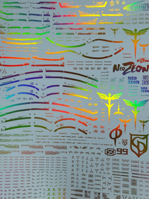 Delpi Gold Holo Water Decal For HG Nightingale - A-Z Toy Hobby