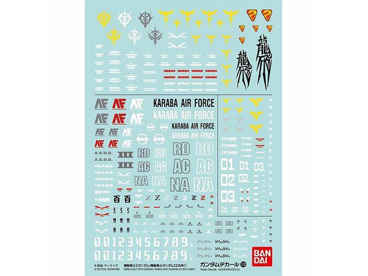Bandai Gundam Decal GD-108 Zeta Gundam / Gundam ZZ Multiuse Decal - A-Z Toy Hobby