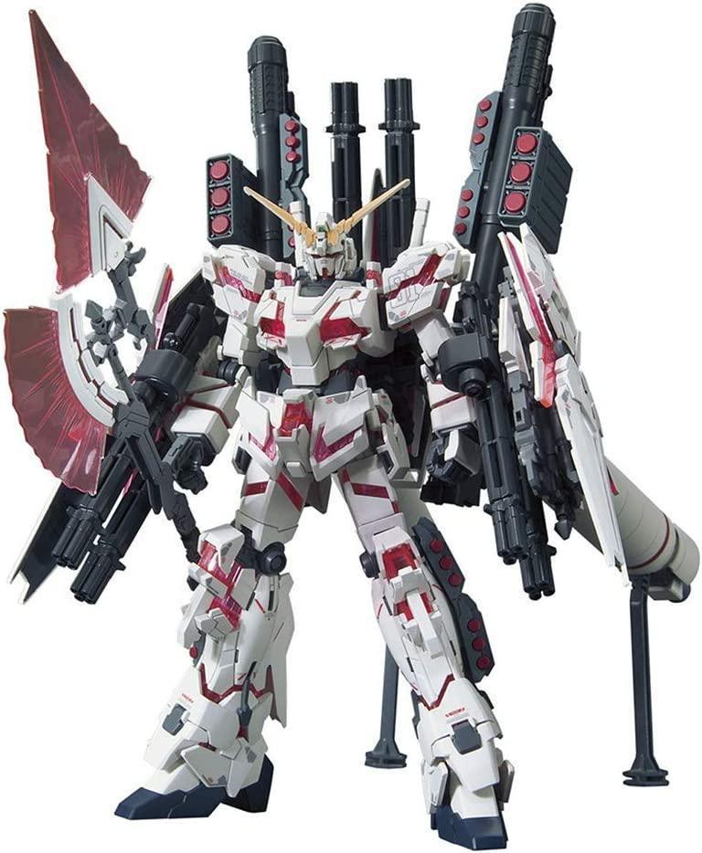 Bandai 199 Full Armor Unicorn Gundam (Destroy Mode) (Red Color Ver.) HGUC 1/144 Model Kit - A-Z Toy Hobby