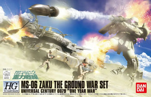 Bandai MS-06 Zaku The Ground War Set HGUC 1/144 Model Kit - A-Z Toy Hobby