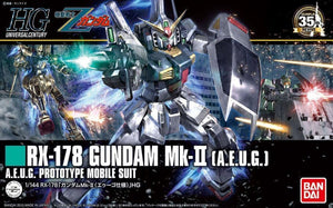Bandai 193 RX-178 Gundam Mk-II (AEUG) HGUC 1/144 Model Kit - A-Z Toy Hobby