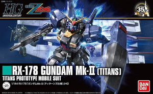 Bandai 194 RX-178 Gundam Mk-II (Titans) HGUC 1/144 Model Kit - A-Z Toy Hobby