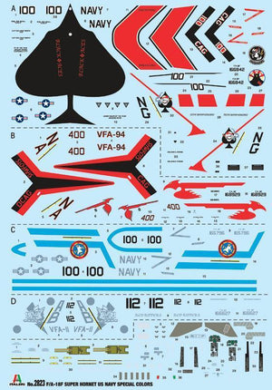 Italeri 2823 F/A-18F Super Hornet US Navy Special Color 1/48 Model Kit - A-Z Toy Hobby