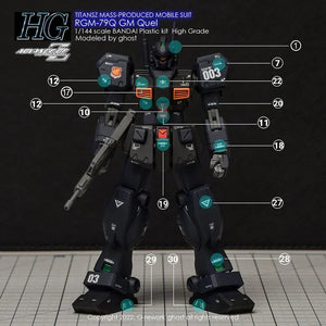 G-Rework Water Decal For HG RGM-79Q GM Quel - A-Z Toy Hobby