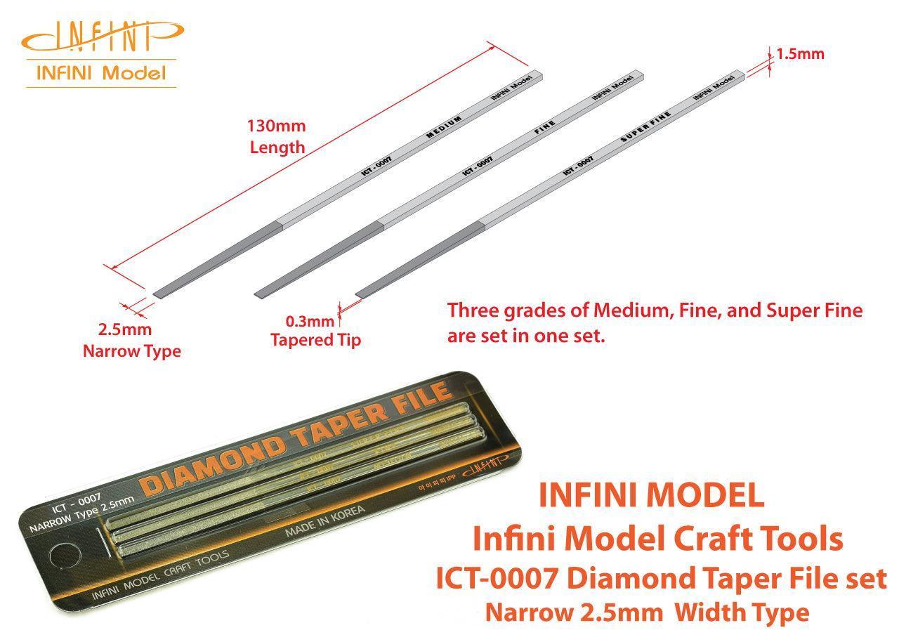 Infini Model Diamond Taper File 3 Way System (Narrow) ICT-0007 - A-Z Toy Hobby