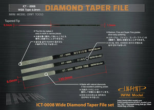 Infini Model Diamond Taper File 3 Way System (Wide) ICT-0008 - A-Z Toy Hobby