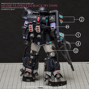 G-Rework Water Decal For MG Zaku II Black Tri-Stars Ver 2.0 - A-Z Toy Hobby