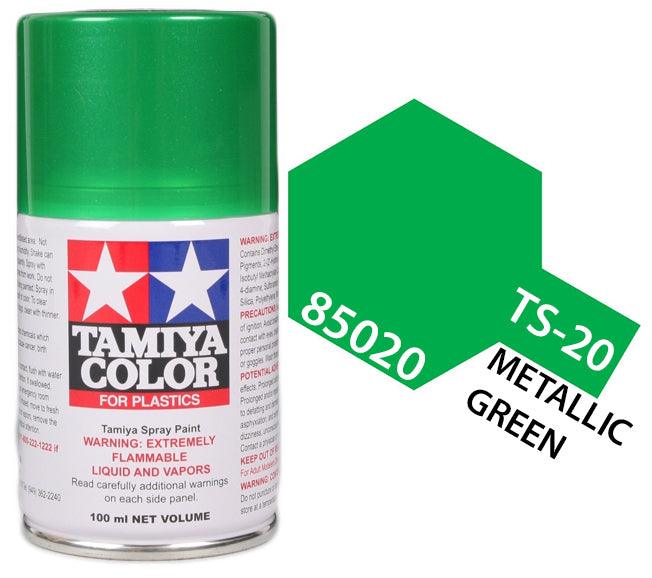 Tamiya 85020 TS-20 Metallic Green Lacquer Spray Paint 100ml TAM85020 - A-Z  Toy Hobby