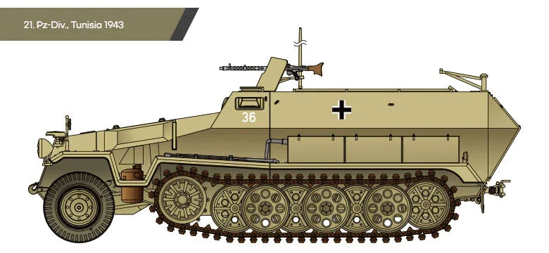 Academy 13540 German Sd.Kfz.251/1 Ausf.C 1/35 Model Kit - A-Z Toy Hobby