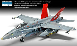 Academy 12520 USMC F/A-18A+ "VMFA-232 Red Devils" 1/72 Model Kit - A-Z Toy Hobby