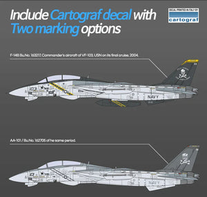 Academy 12578 USN F-14B Tomcat "VF-103 Jolly Rogers" 1/72 Model Kit - A-Z Toy Hobby