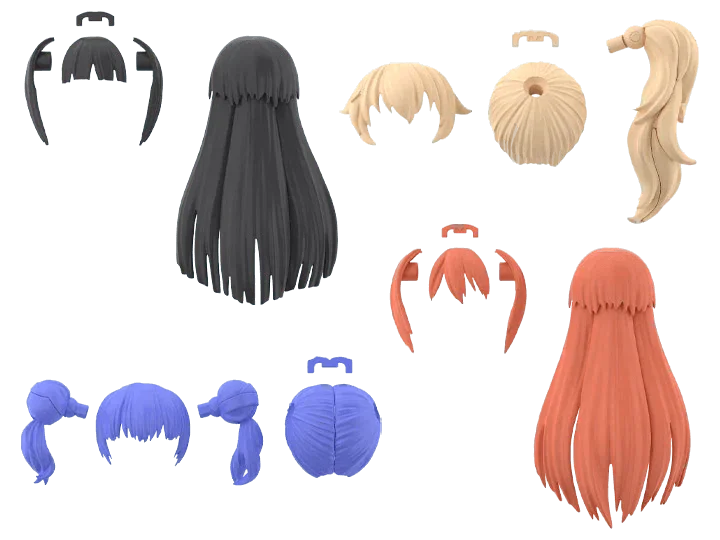 Bandai 30 Minute Sisters Option Hair Style Parts Vol. 3 (All 4 Types) 30MS - A-Z Toy Hobby
