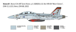 Italeri 2823 F/A-18F Super Hornet US Navy Special Color 1/48 Model Kit - A-Z Toy Hobby