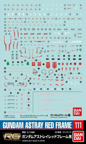 Bandai Gundam Decal GD-111 Gundam Astray Red Frame RG 1/144 Decal - A-Z Toy Hobby