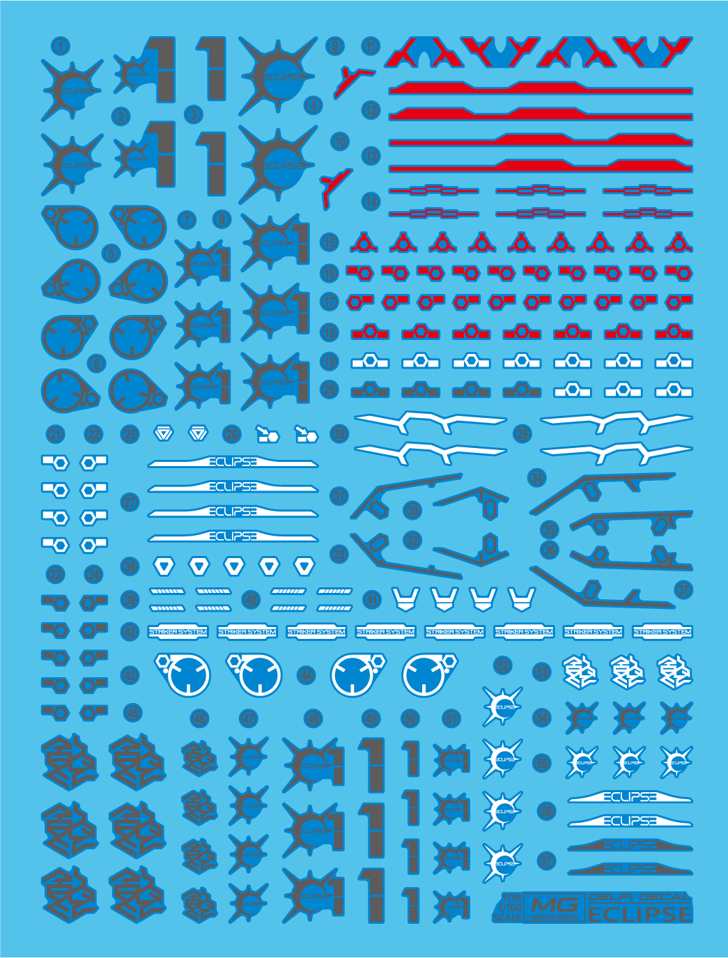 Delpi Holo Water Decal For MG Eclipse - A-Z Toy Hobby