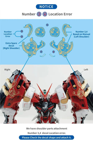 Delpi Water Decal For HiRM Astray Red Frame Powered - A-Z Toy Hobby