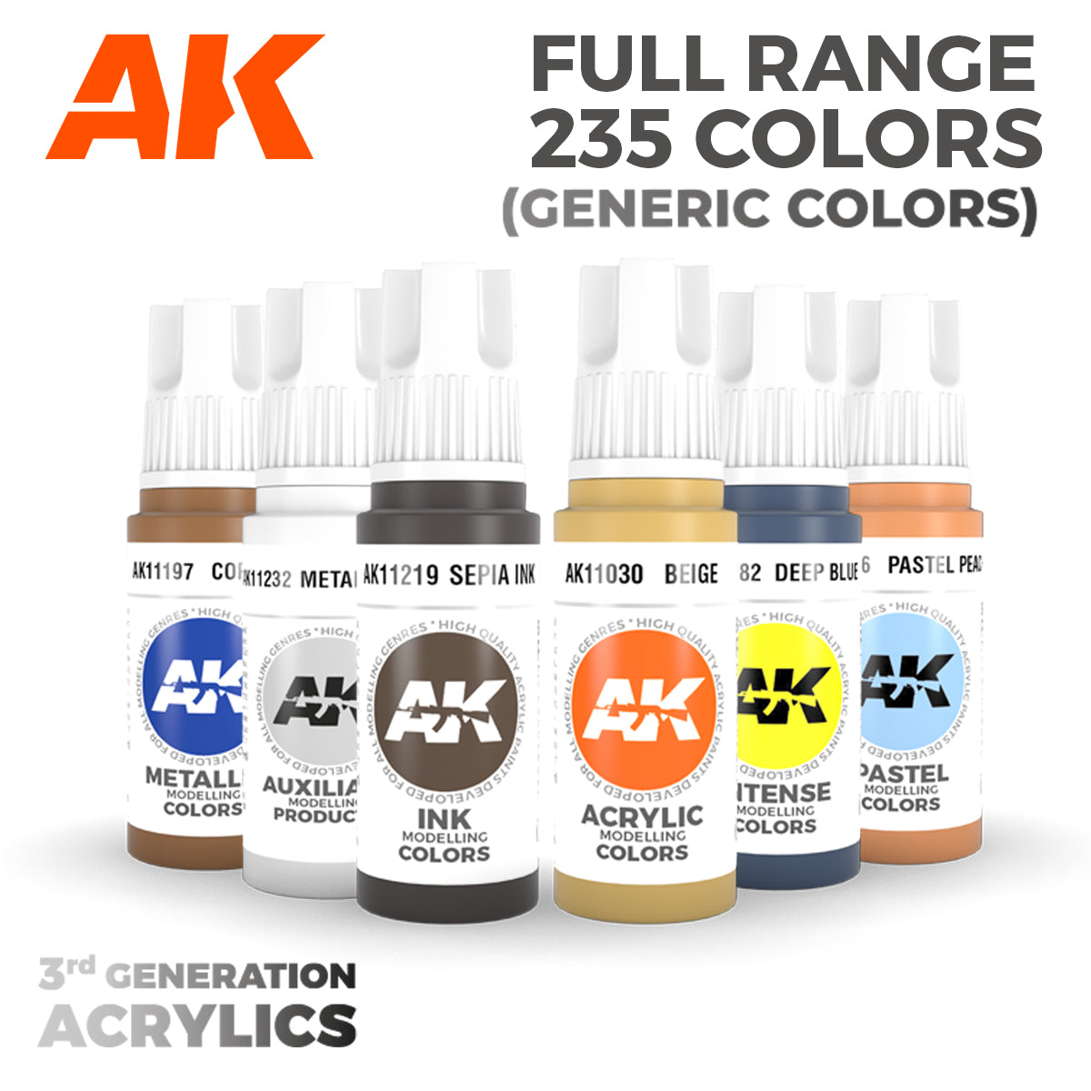 AK Interactive 3rd Generation Acrylic Model Paints - A-Z Toy Hobby