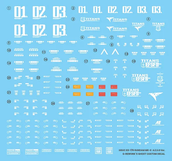 G-Rework Water Decal For HG MK-II (Titans)
