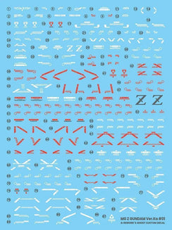 G-Rework Water Decal For MG Zeta Gundam Ver. Ka - A-Z Toy Hobby