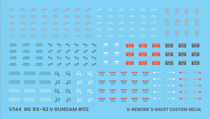 G-Rework Water Decal For RG RX-93 Nu - A-Z Toy Hobby