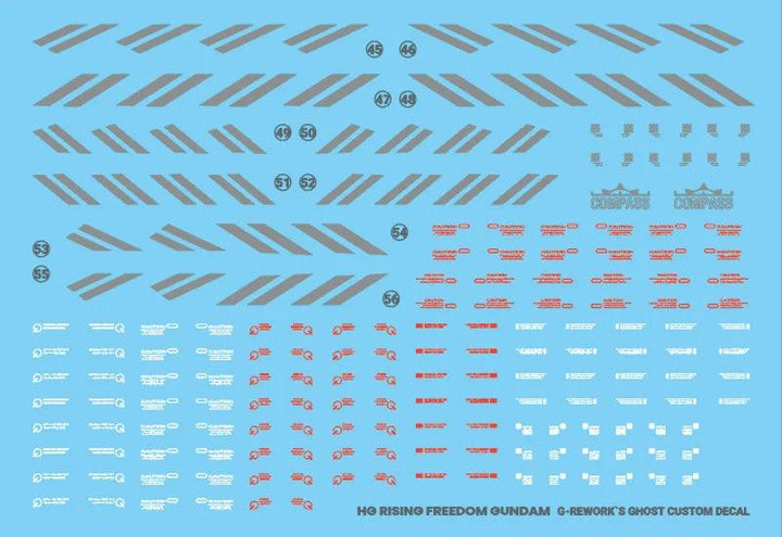 G-Rework Water Decal For HG Rising Freedom - A-Z Toy Hobby