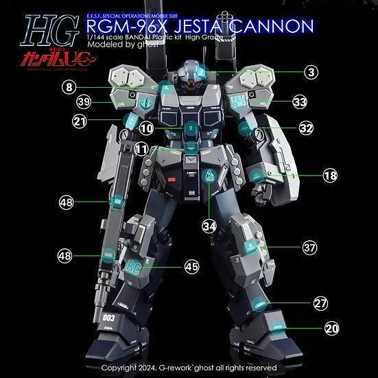 G-Rework Water Decal For HG Jesta Cannon - A-Z Toy Hobby