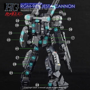 G-Rework Water Decal For HG Jesta Cannon - A-Z Toy Hobby