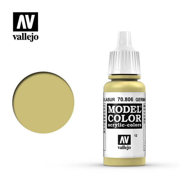 Vallejo 70806 Model Color 012 German Yellow Acrylic Paint 17ml - A-Z Toy Hobby