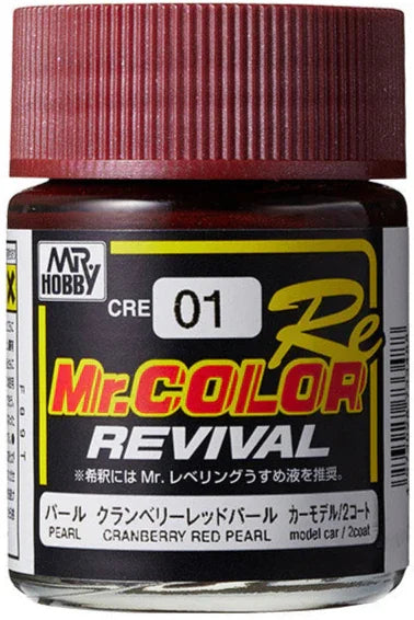 Mr. Hobby CRE01 Mr. Color Revival Cranberry Red Pearl Paint 18ml - A-Z Toy Hobby