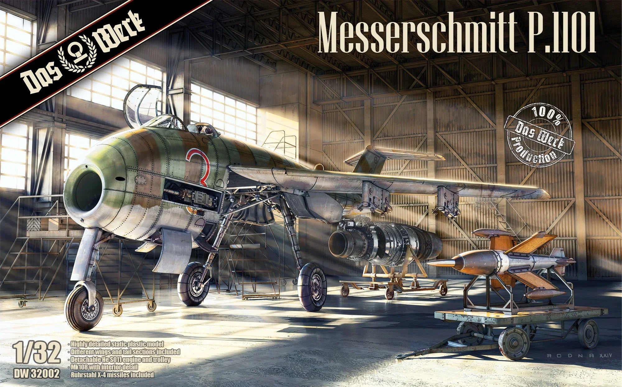 Das Werk 32002 Messerschmitt P.1101 (2 in 1) 1/32 Model Kit - A-Z Toy Hobby