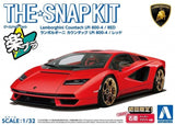 Aoshima Snap Kit 19-B Lamborghini Countach LPI 800-4 (Red) 1/32 Model Kit
